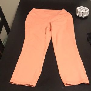 Peachy orange spider leggings